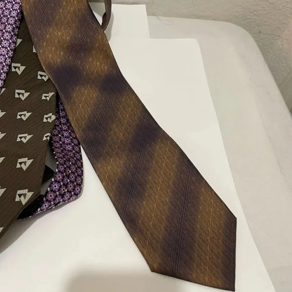 Lot of 3 Men’s Designer Silk Ties Giorgio Armani
